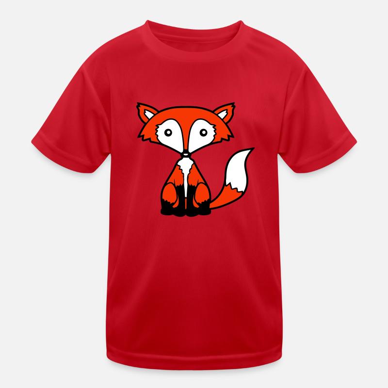 Fuchs Rotfuchs Wildes Tier Schlauer Wald Bewohner Kinder Funktions-T-Shirt