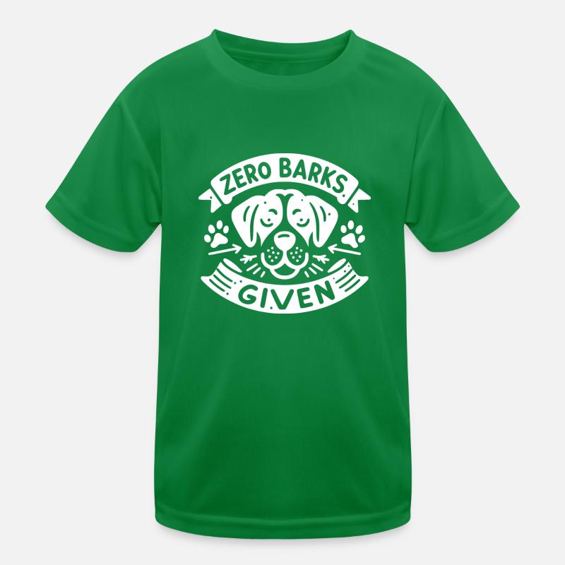 Zero Barks Given Kids Functional T-Shirt