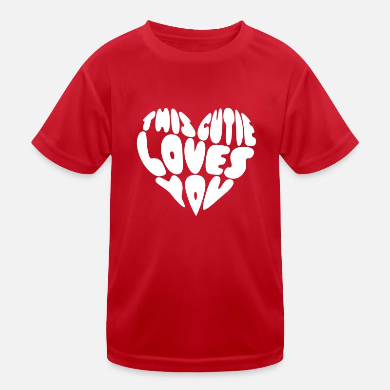 Cette mignonne t’aime T-shirt sport Enfant