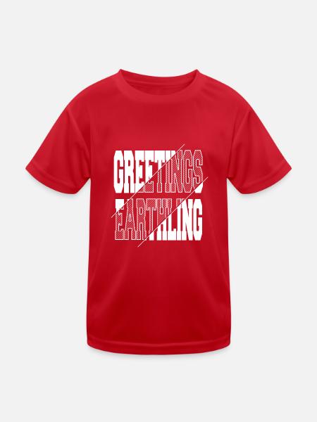 alien spaceship internet @zackiinnitbrahhh cool - Kinder Funktions-T-Shirt - Rot - Vorne