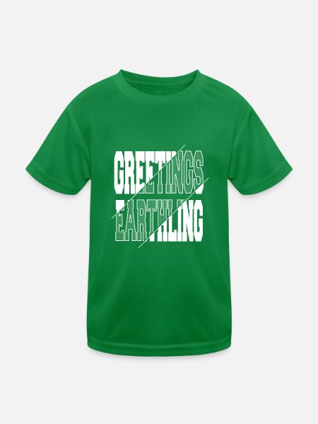 alien spaceship internet @zackiinnitbrahhh cool - Kinder Funktions-T-Shirt - Kelly Green - Vorne