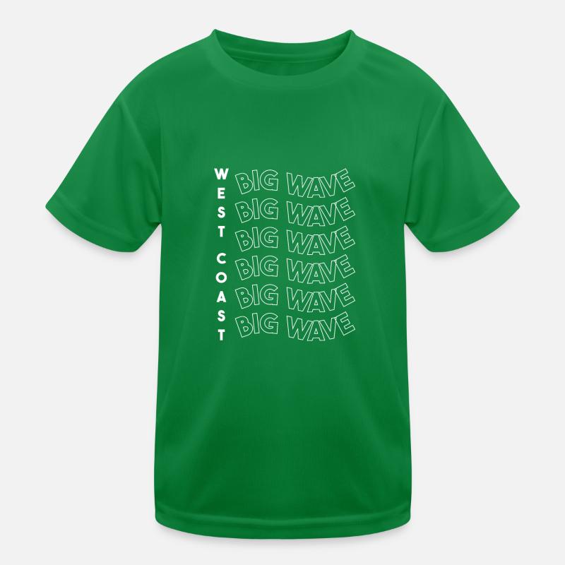 west coast big wave white Kids Functional T-Shirt