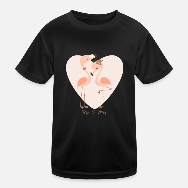 Mr. and Mrs. Flamingos Hochzeit Ehe Kinder Funktions-T-Shirt