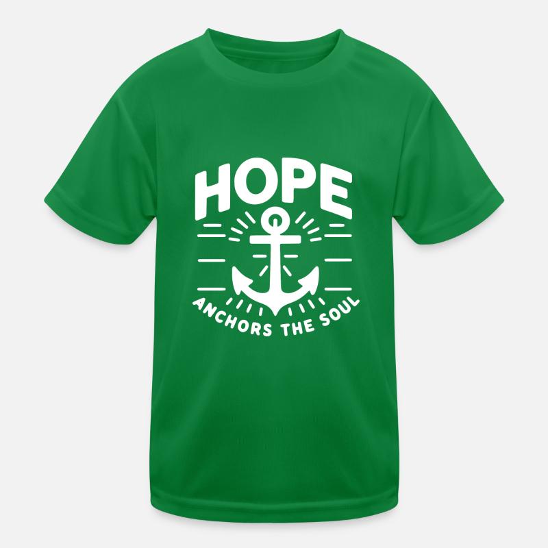Hoffnung verankert die Seele Kinder Funktions-T-Shirt