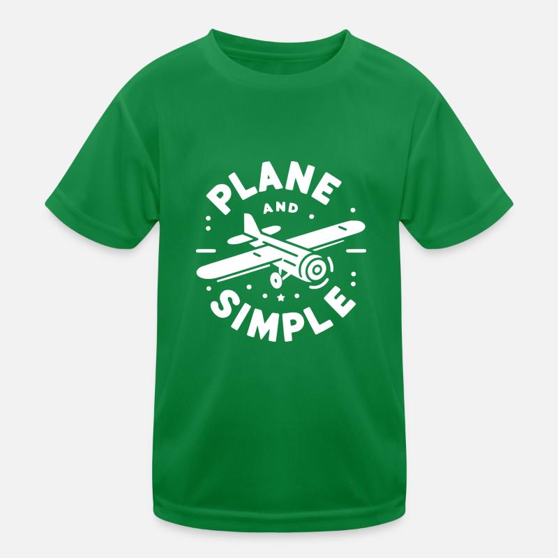 Ebene und einfach Kinder Funktions-T-Shirt