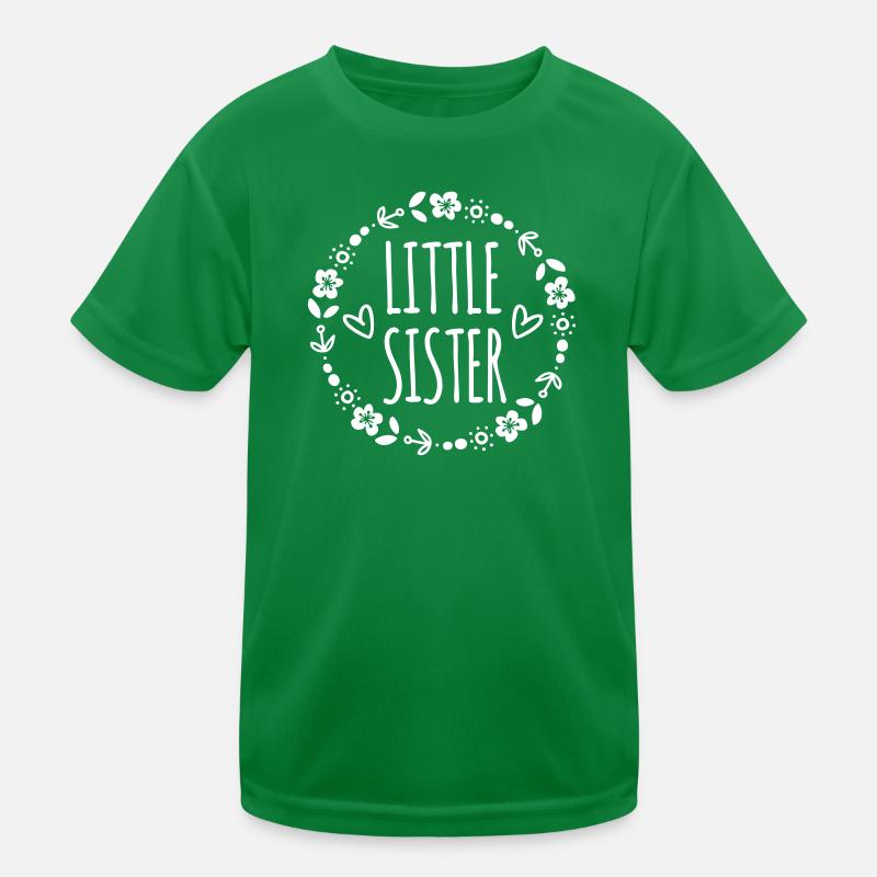 Kleine Schwester Geschenkidee Schwestern Herz süß Kinder Funktions-T-Shirt