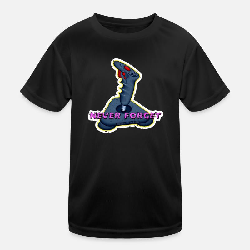 Never Forget Retro Gaming Kinder Funktions-T-Shirt