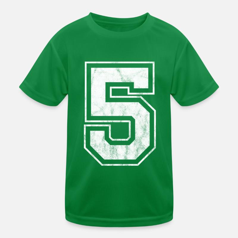 Nummer 5 Kinder Funktions-T-Shirt