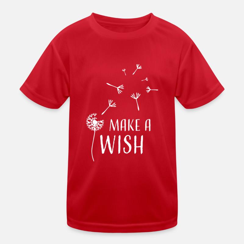 Pissenlit make a wish blanc T-shirt sport Enfant