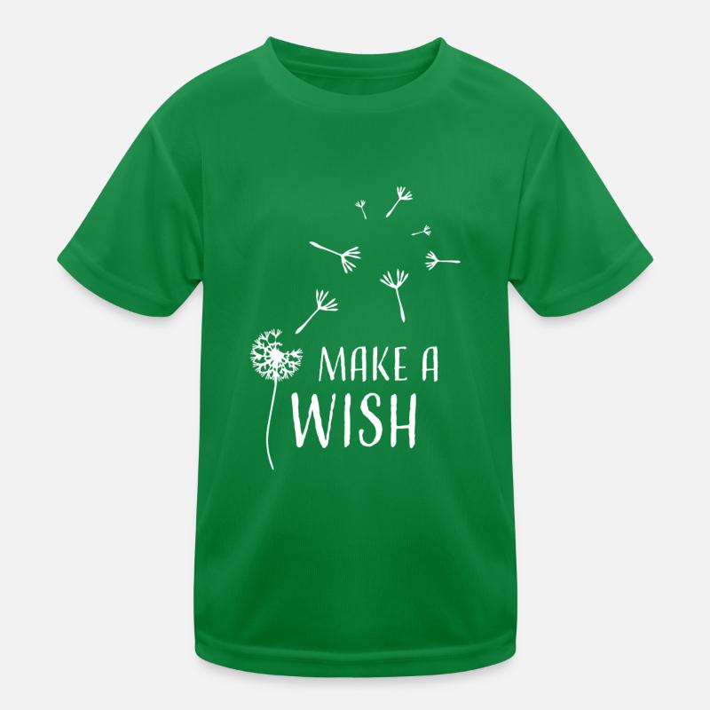 Pissenlit make a wish blanc T-shirt sport Enfant