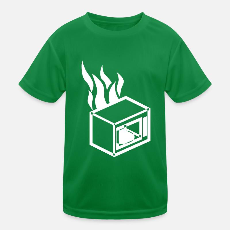 Burning microwave Kids Functional T-Shirt