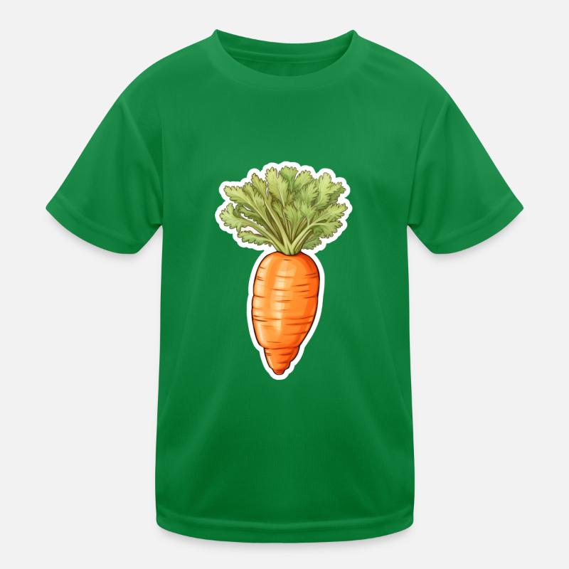Möhre oder Karotte Kinder Funktions-T-Shirt