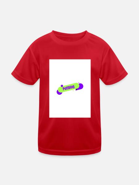 Pottblag - Kinder Funktions-T-Shirt - Rot