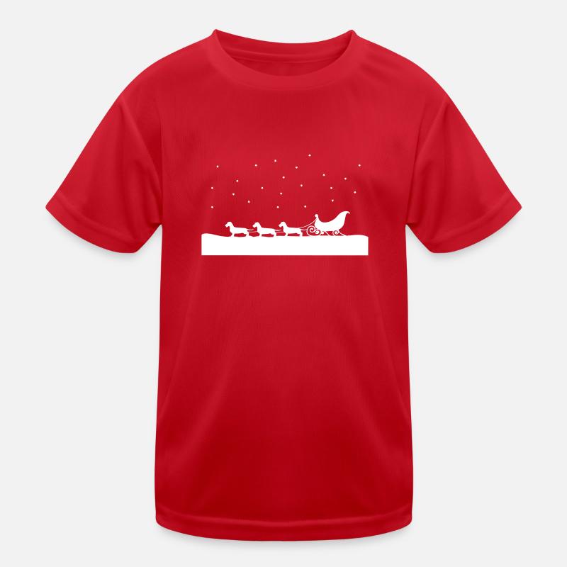Christmas Dachshund Kids Functional T-Shirt