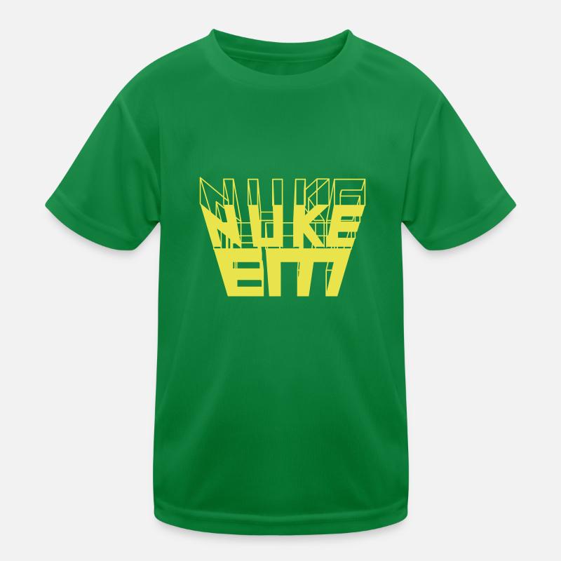 Nuke Em 3D text Kids Functional T-Shirt