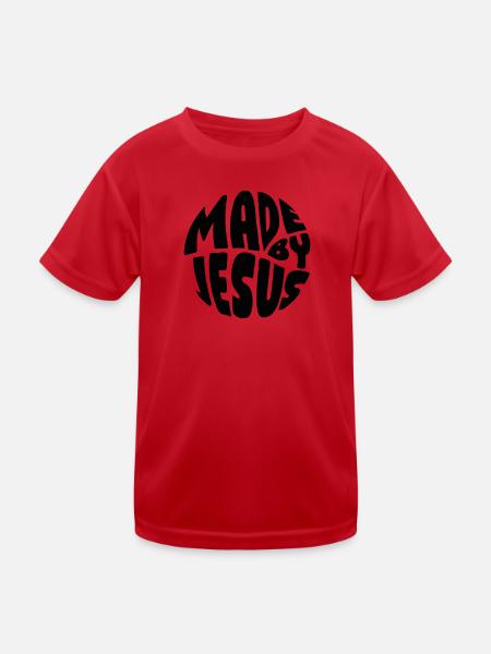 MADE BY JESUS - Kids Functional T-Shirt - red