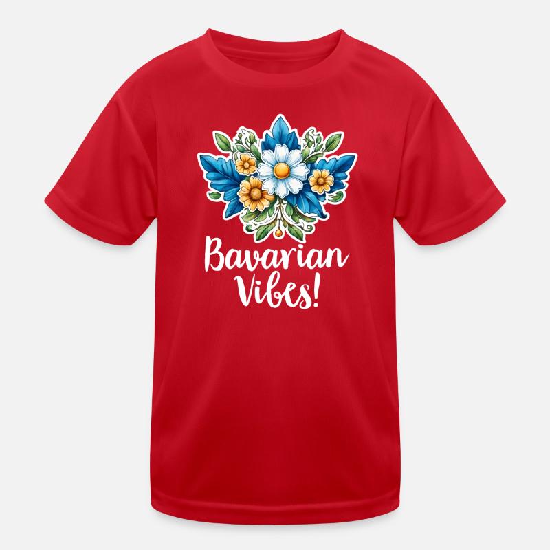 BAVARIAN VIBES BOUQUET Kids Functional T-Shirt