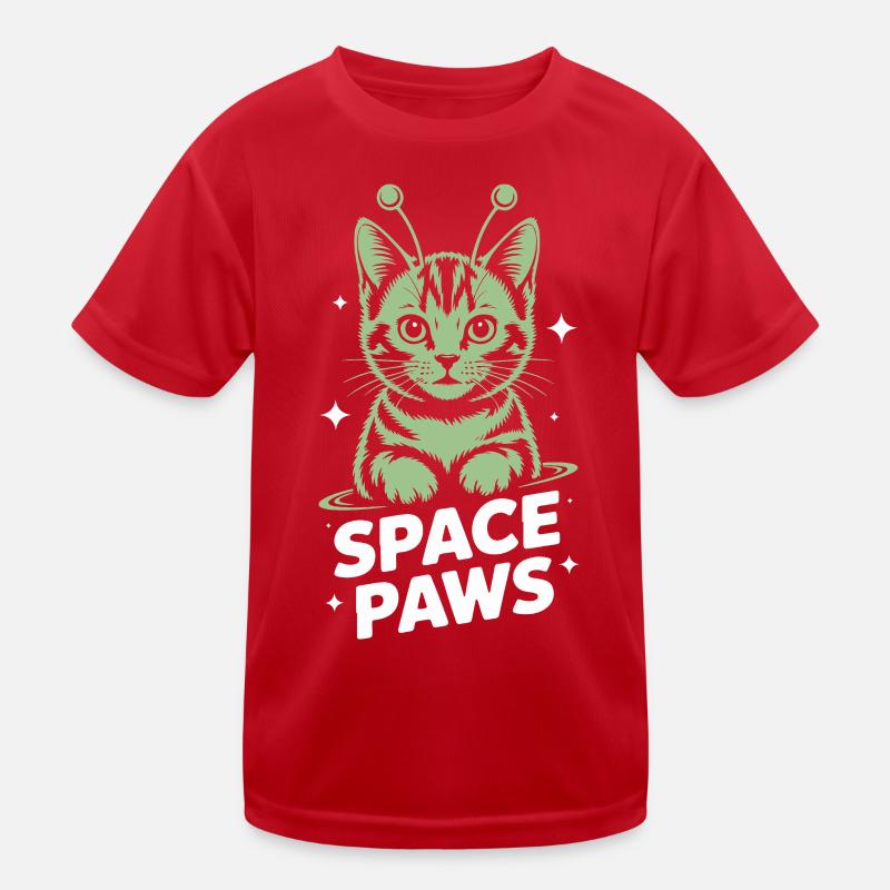Space Cat Astral Paws Kids Functional T-Shirt