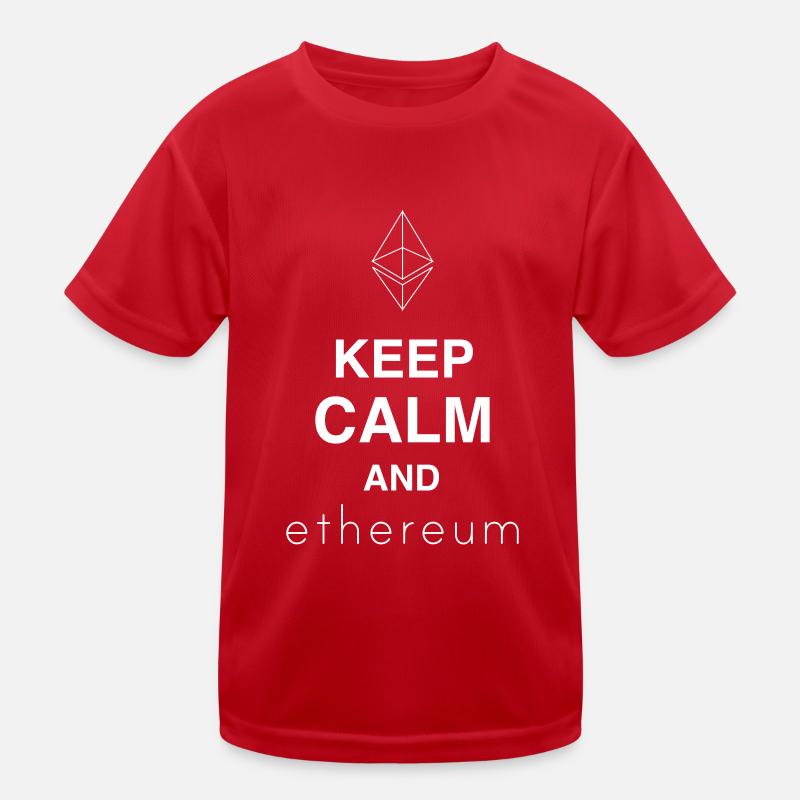 keep calm and etherium - Kids Functional T-Shirt - red