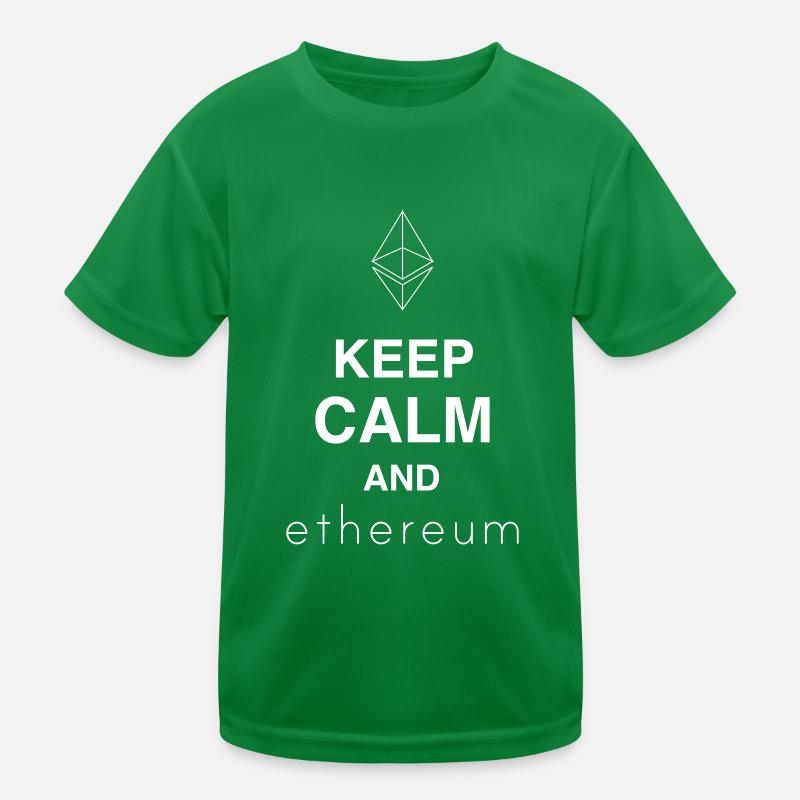 keep calm and etherium Kids Functional T-Shirt