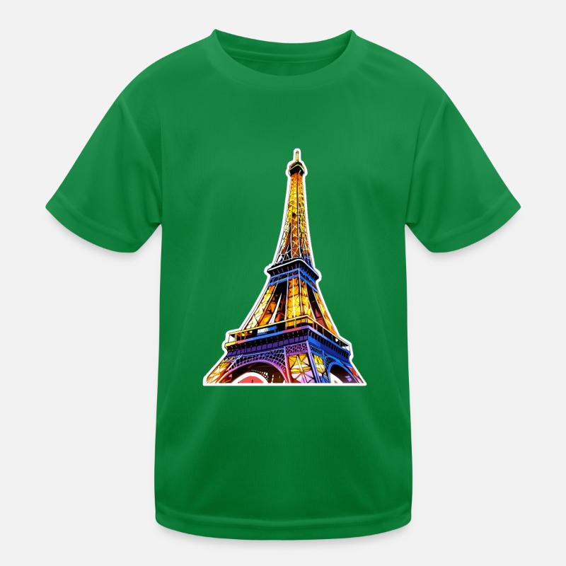 Eiffel tower #16 Kids Functional T-Shirt