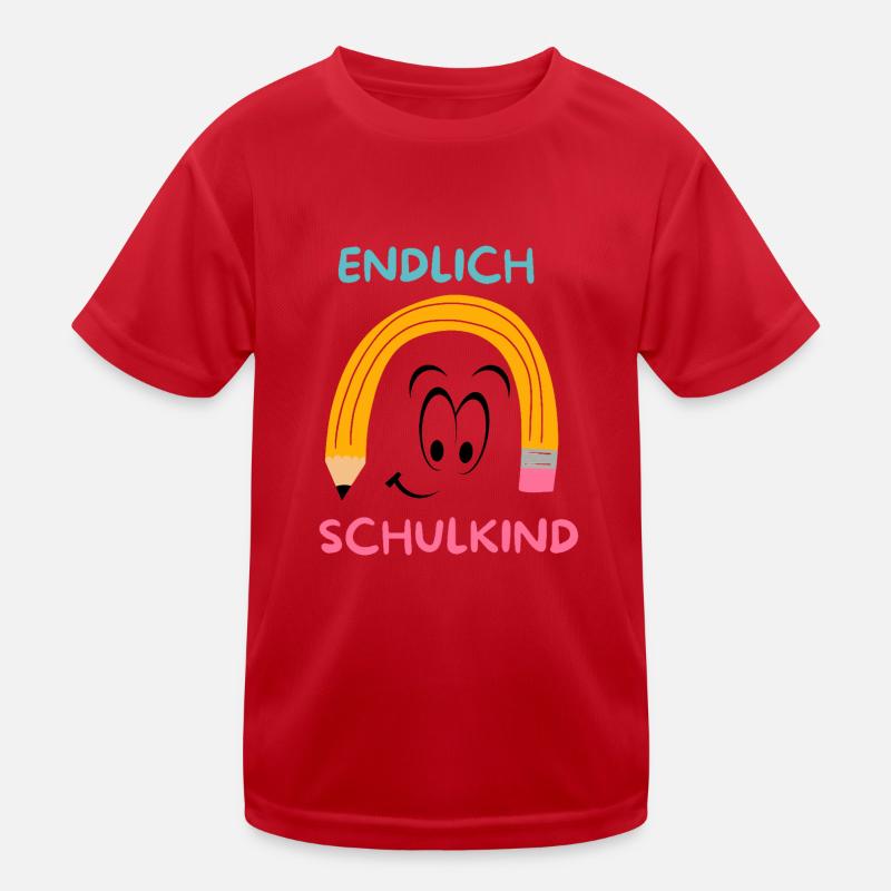 Endlich Schulkind Kinder Funktions-T-Shirt
