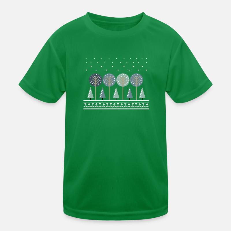 Snowy forest Kids Functional T-Shirt