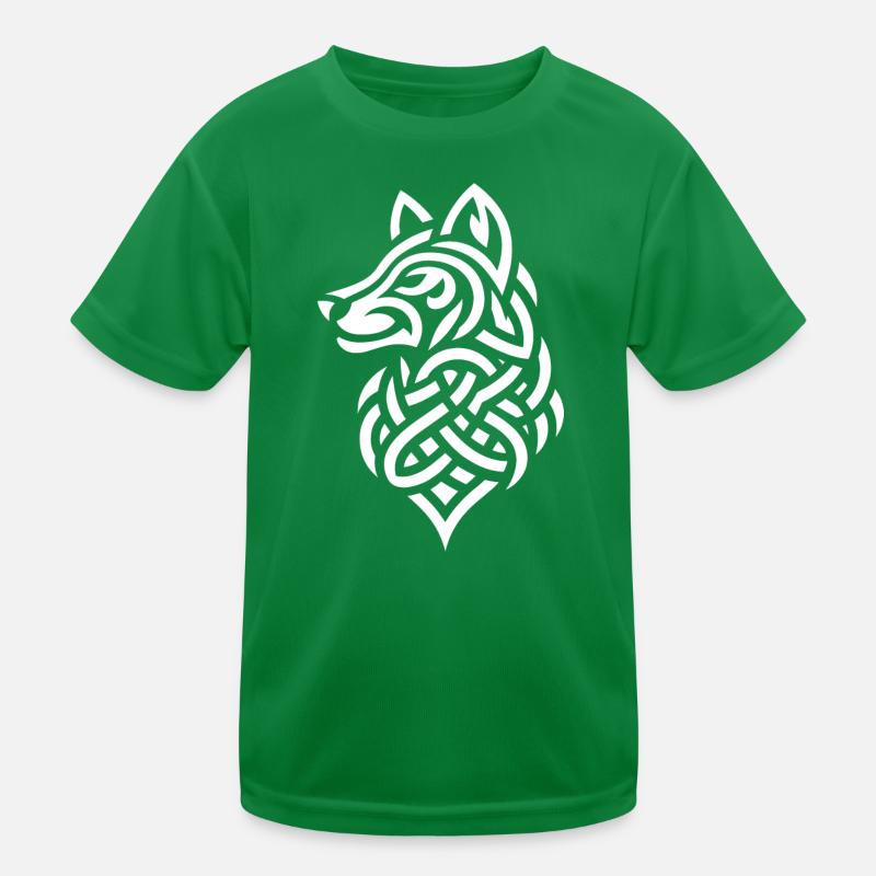Celtic wolf Kids Functional T-Shirt