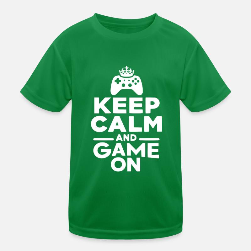 Keep Calm and Game On Kids Functional T-Shirt