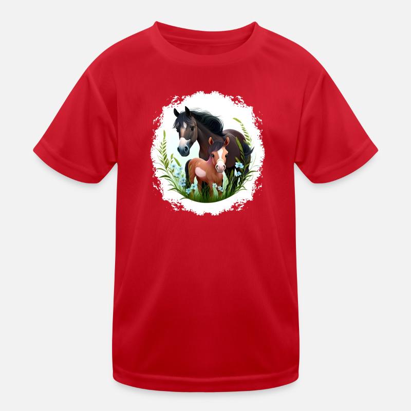 Pferdeshirt Pferd Reiten Turnier Pferde Mädchen Kinder Funktions-T-Shirt