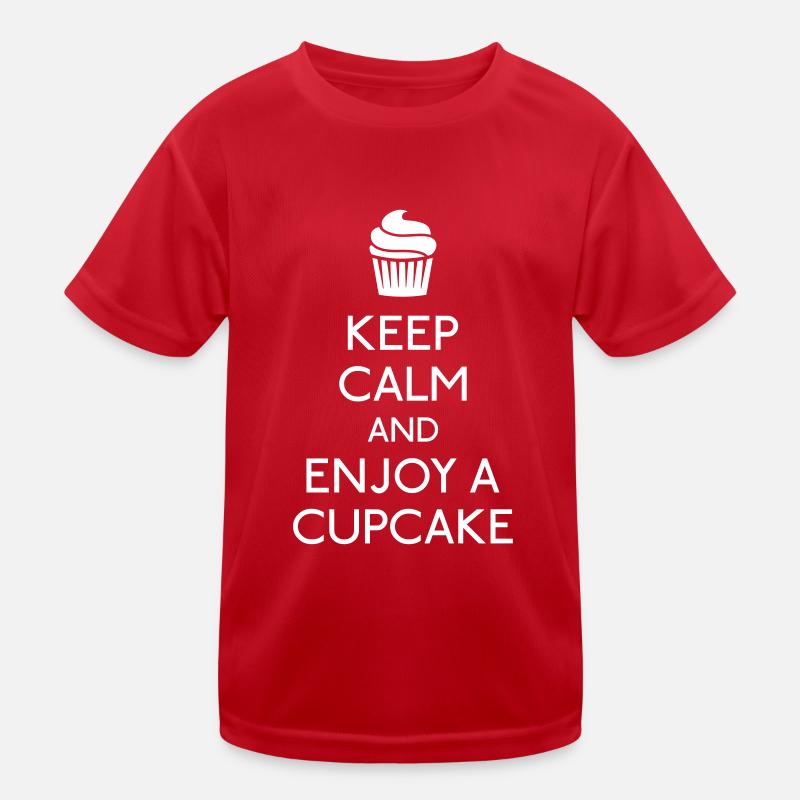 Keep Calm Cupcake T-shirt sport Enfant