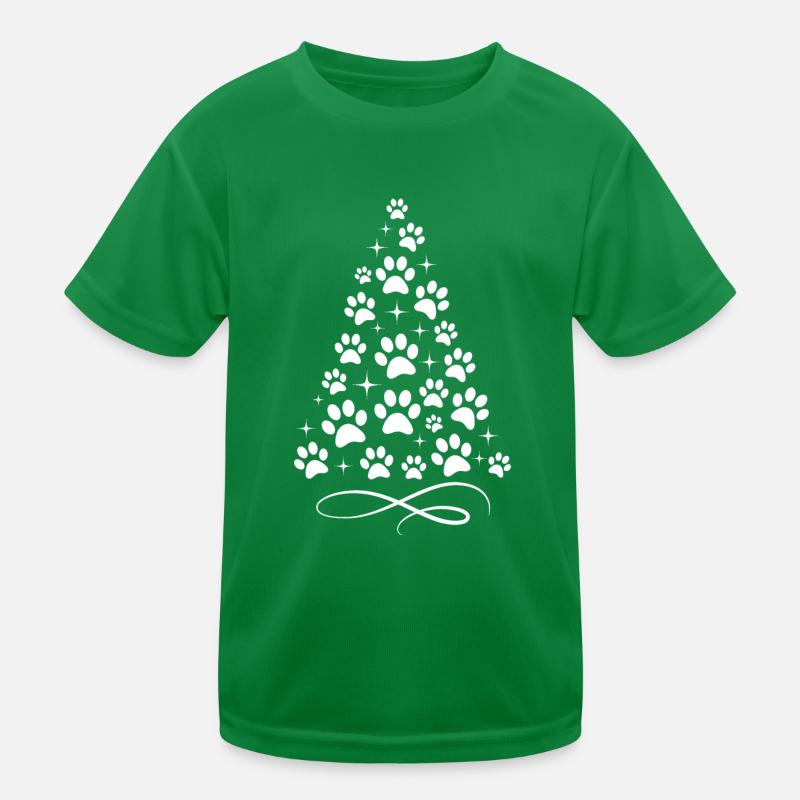Arbre de Noël empreinte de patte T-shirt sport Enfant