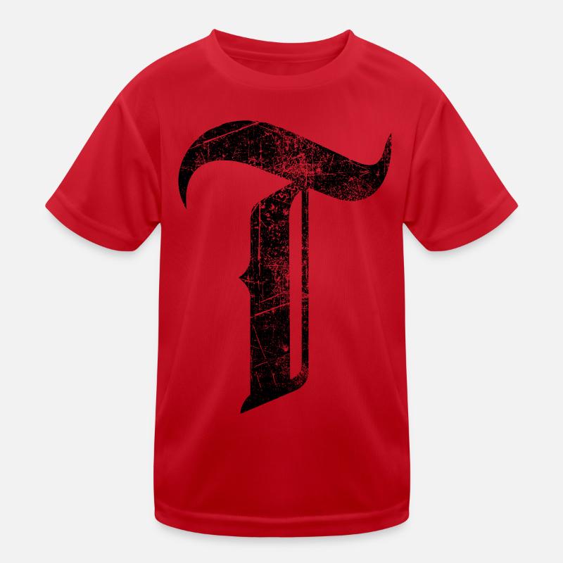 Tshirt alphabet initial T T-shirt sport Enfant