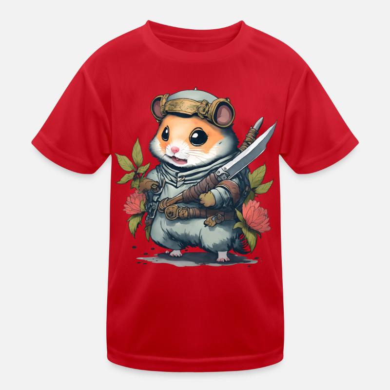 Maître de combat de hamster ninja. Hamsters en mode bataille T-shirt sport Enfant