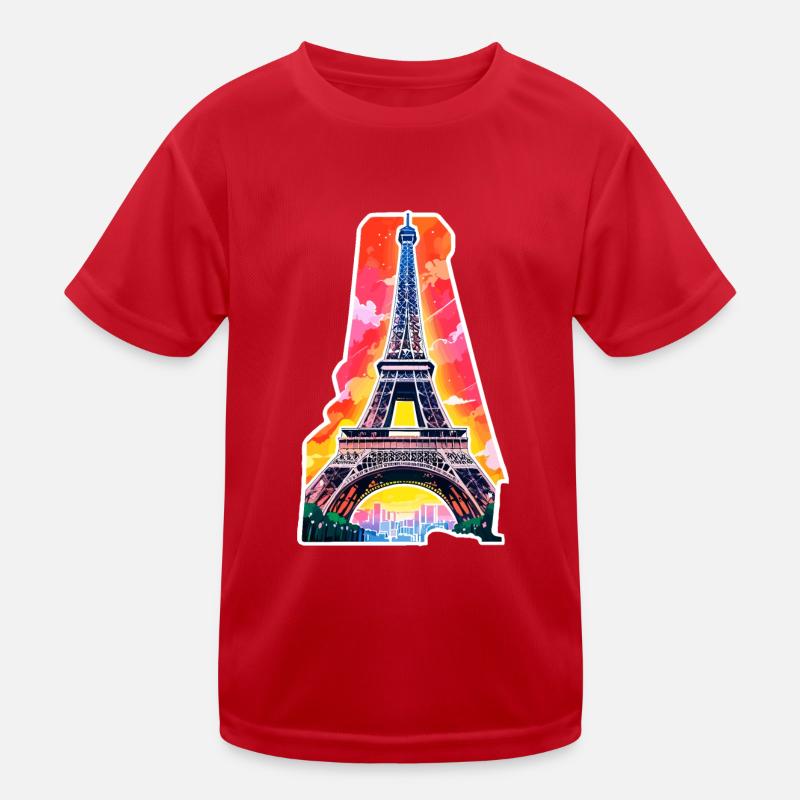 Eiffel tower #21 Kids Functional T-Shirt
