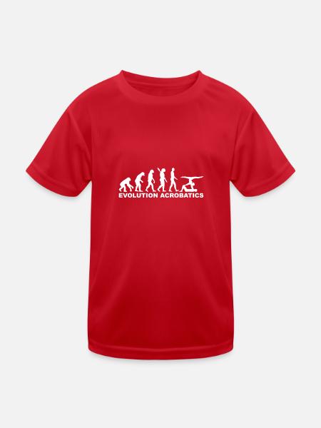 Akrobatik - Kinder Funktions-T-Shirt - Rot