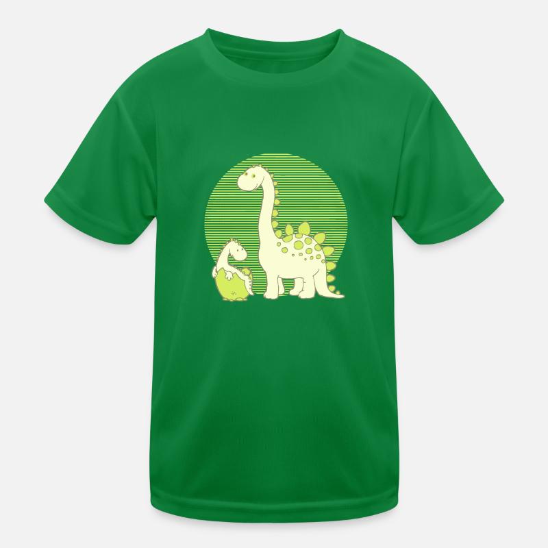 Dinosaur Mom with Hatching Egg Kids Functional T-Shirt