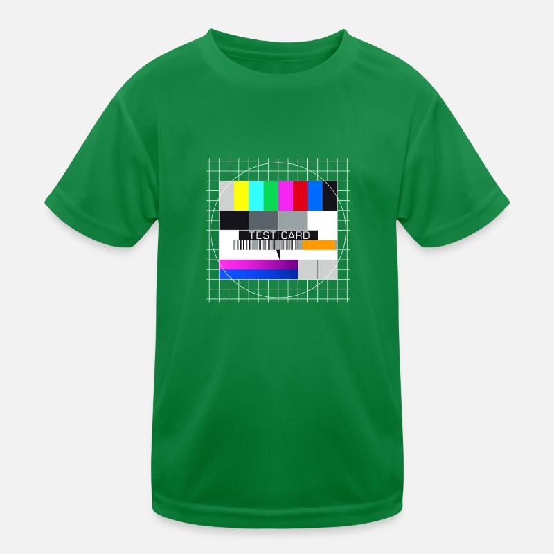 Testbild Fernsehen Bildschirm Sendeschluss Display Kinder Funktions-T-Shirt