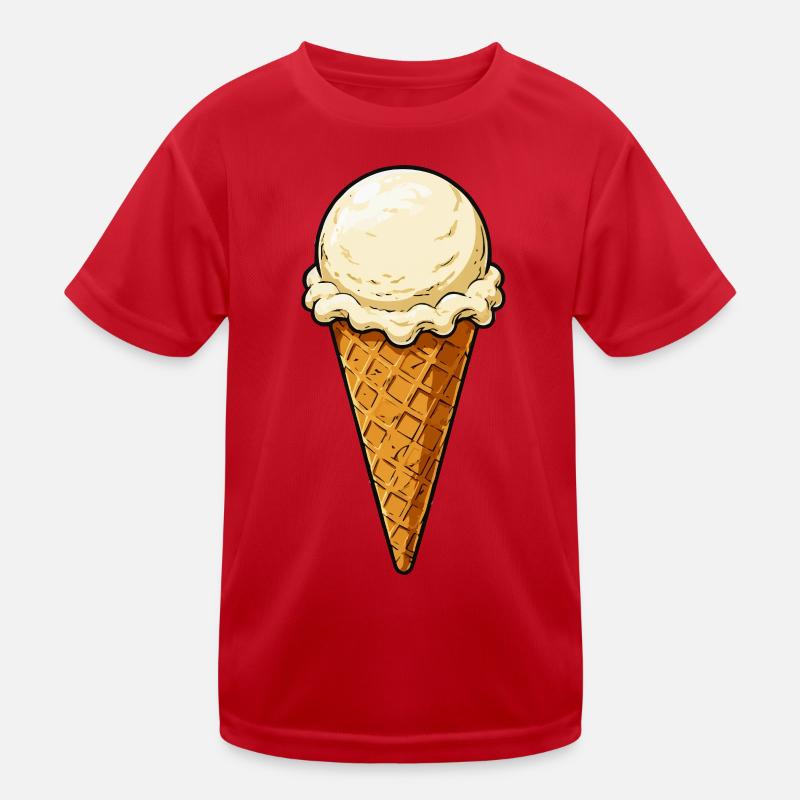 Une cuillère de glace à la vanille T-shirt sport Enfant
