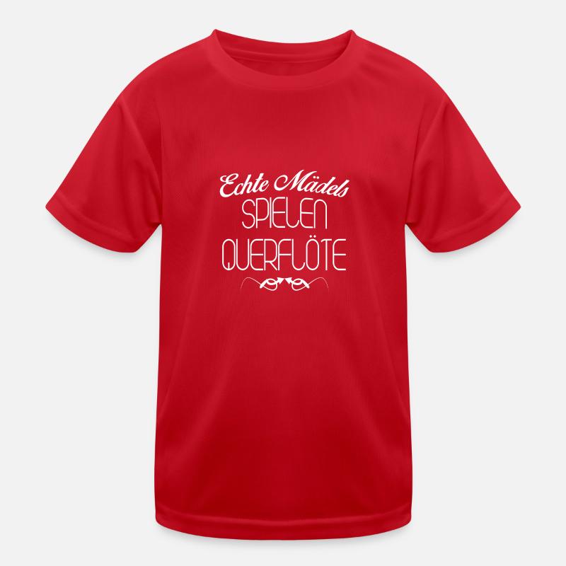 QUERFLÖTE ECHTE MAeDELS - Kinder Funktions-T-Shirt - Rot