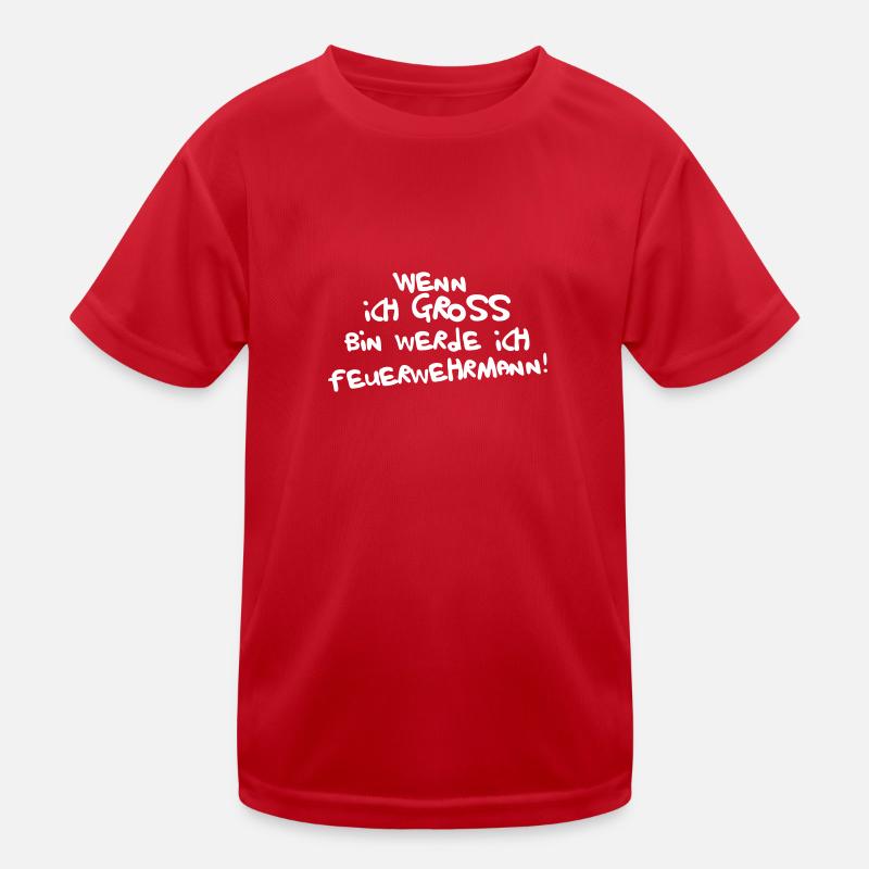 Ich werde Feuerwehrmann Kinder Funktions-T-Shirt