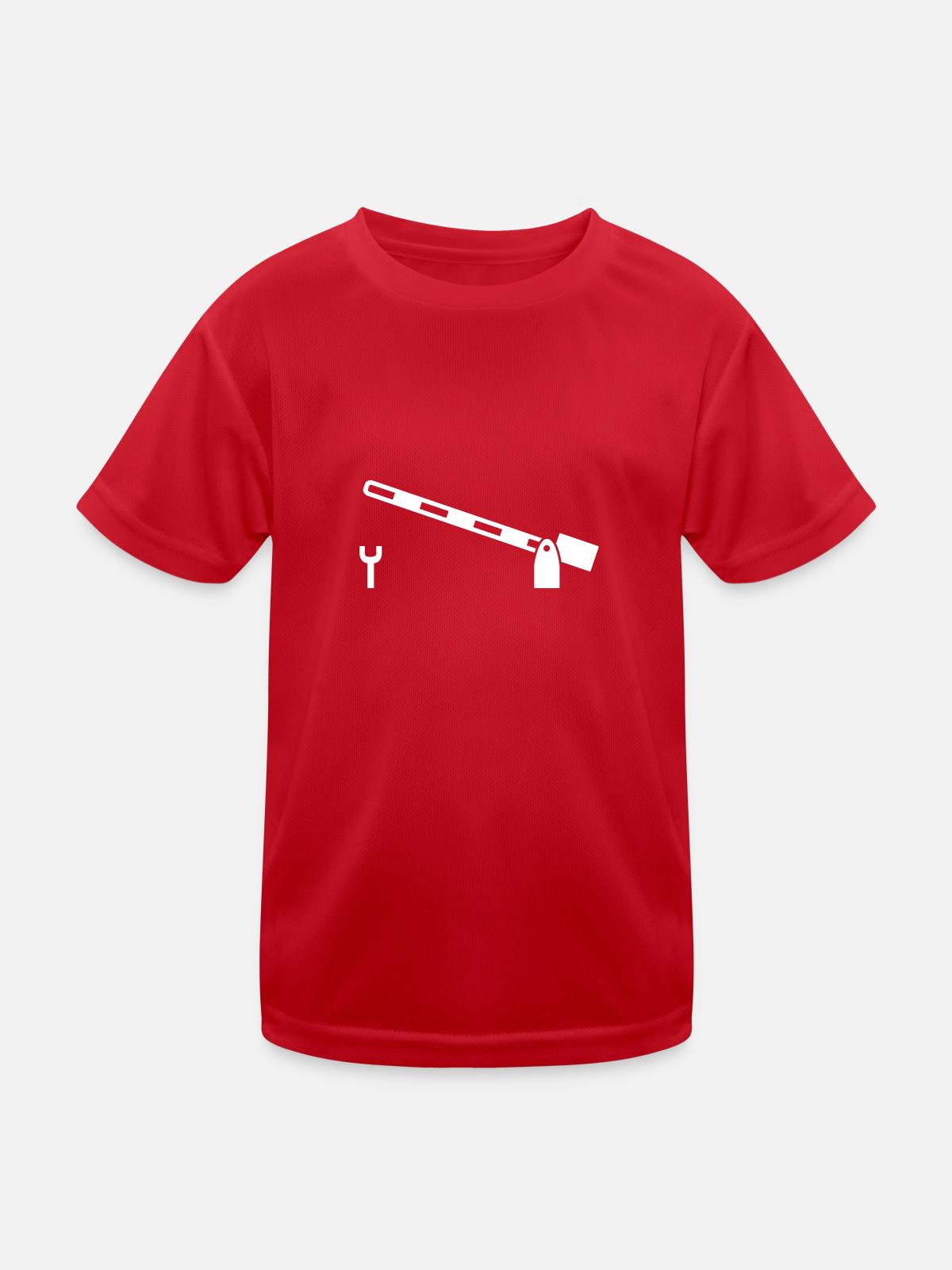 Schranke - Kinder Funktions-T-Shirt - Rot - Vorne