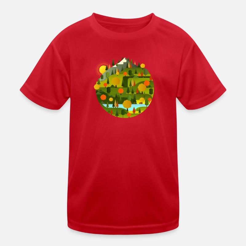 Green planet (landscape) Kids Functional T-Shirt