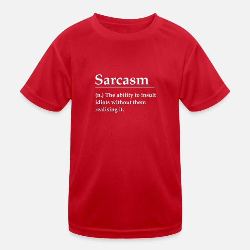 Sarcasm - Kids Functional T-Shirt - red