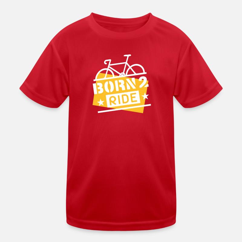 Born 2 Ride (bicycle) Kids Functional T-Shirt