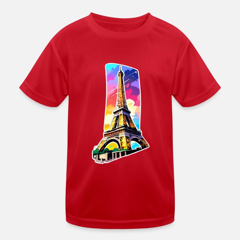 Eiffel tower #6 Kids Functional T-Shirt