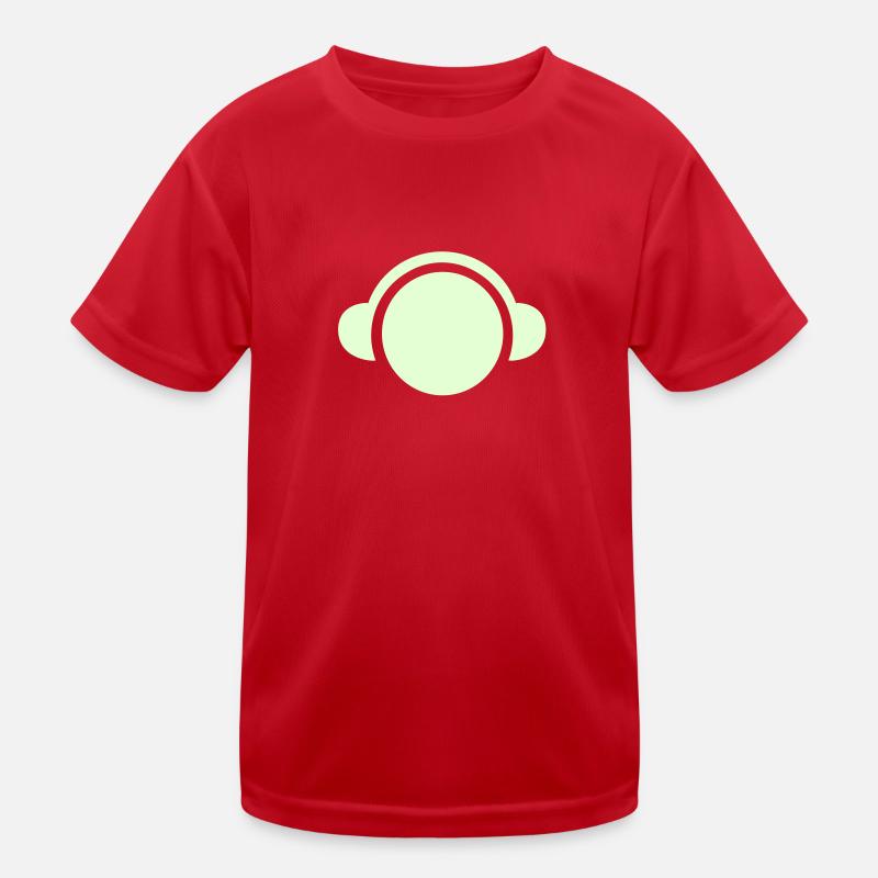 dj techno electro electro-head head headphones Kids Functional T-Shirt