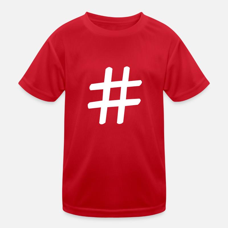 Hashtag Kinder Funktions-T-Shirt