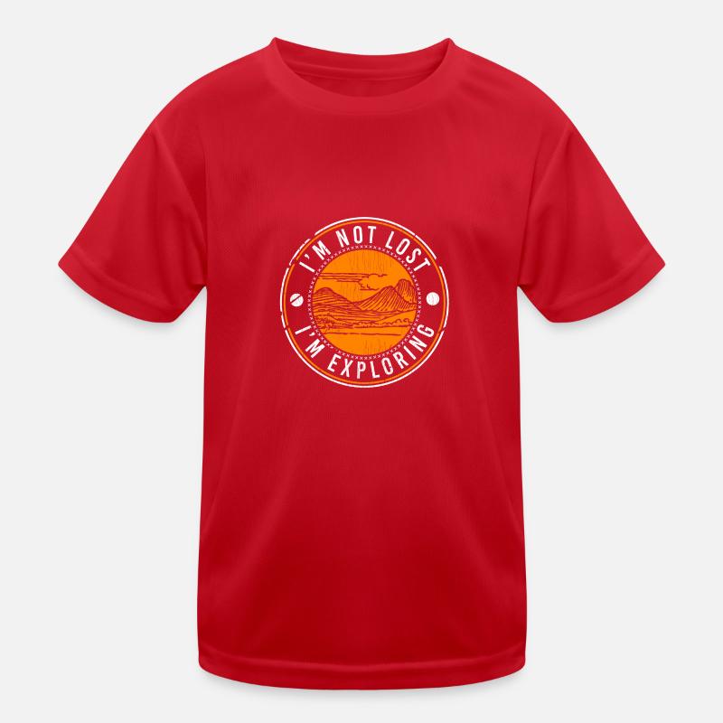 Je ne suis pas perdu,Je explore le camping-randonnée T-shirt sport Enfant