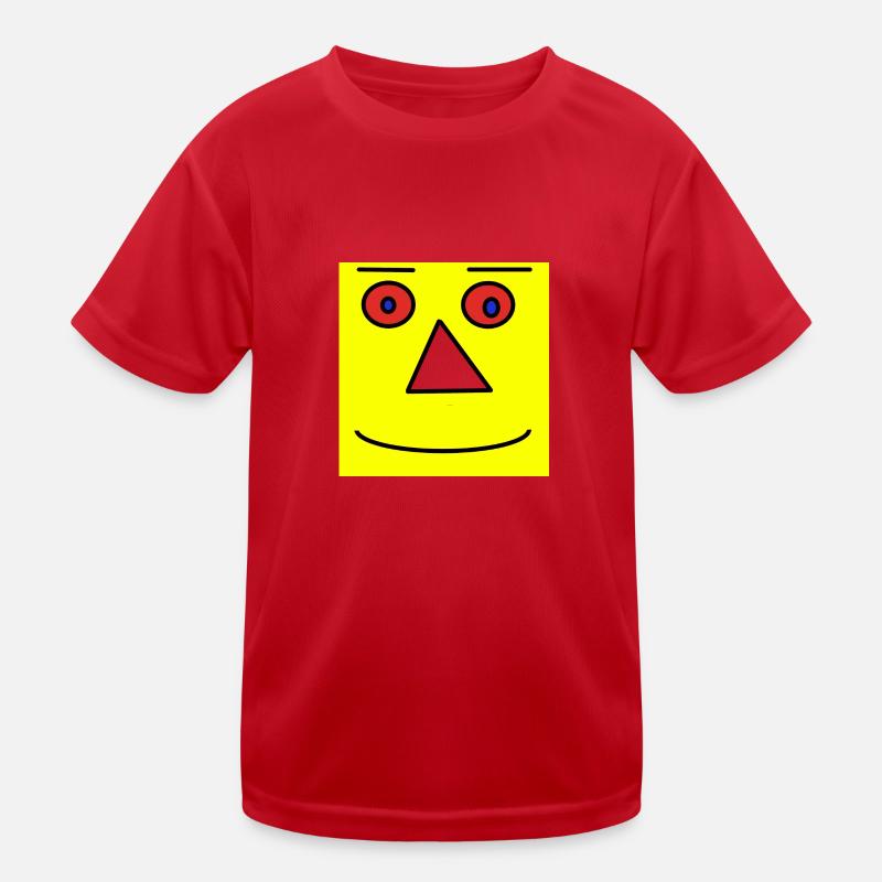 face yellow Kids Functional T-Shirt